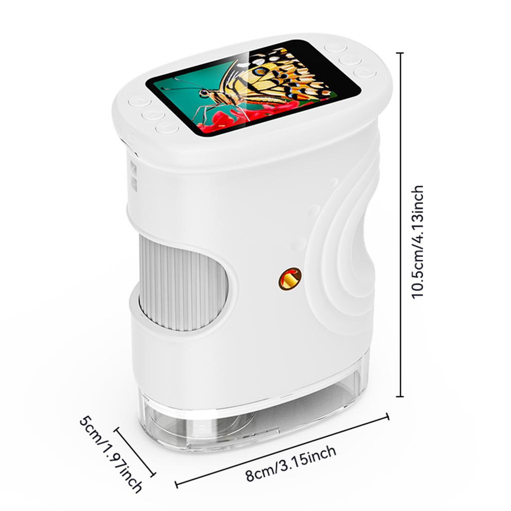 Handheld Digital Microscope for Kids 1000X 2.0 Screen Portable Rechargeable Telescope