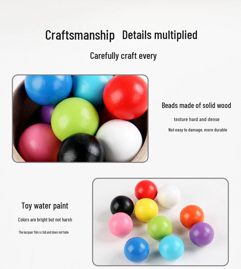CPCE Educational Toys: Color Sorting and Recognition Set with Balls and Cups