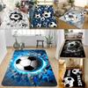 3D Ball Fußball Teppich Wohnzimmer Bodenmatte Rutschfest Schlafzimmer Fußmatte Waschbar Zuhause Flur Bereich Dekor Teppich Kinder Spielbereich Teppich