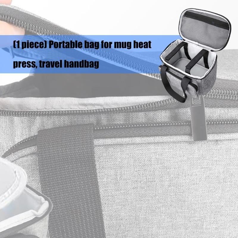 Elegante Bolsa de Almacenamiento para Viaje para Máquinas de Prensa de Tazas Suministros de Manualidades Bolsa de Almacenamiento de Poliéster con Acolchado Extraíble