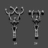 New Halloween and Christmas Skull Horseshoe Earrings