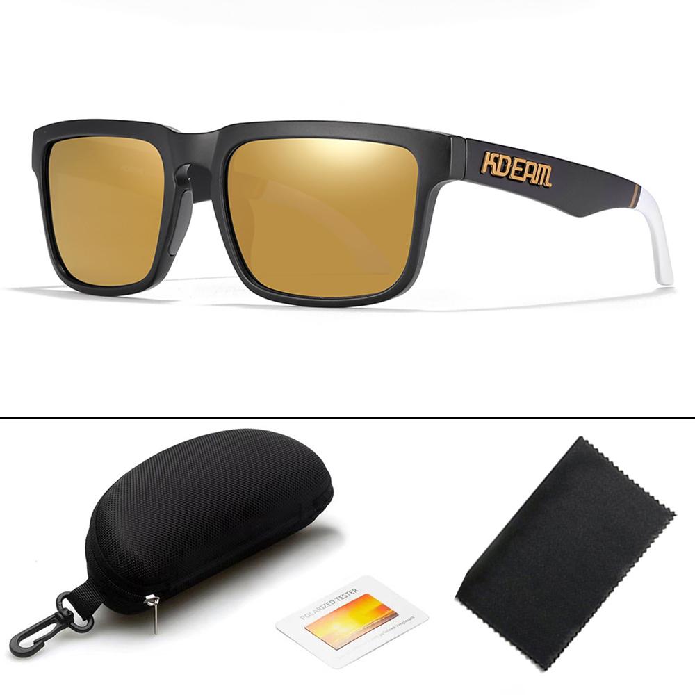 KDEAM Occhiali da Sole Polarizzati Quadrati Unisex Stile Retro per Esterno Leggeri Comodi Moda Occhiali da Sole da Donna Con Custodia Rigida