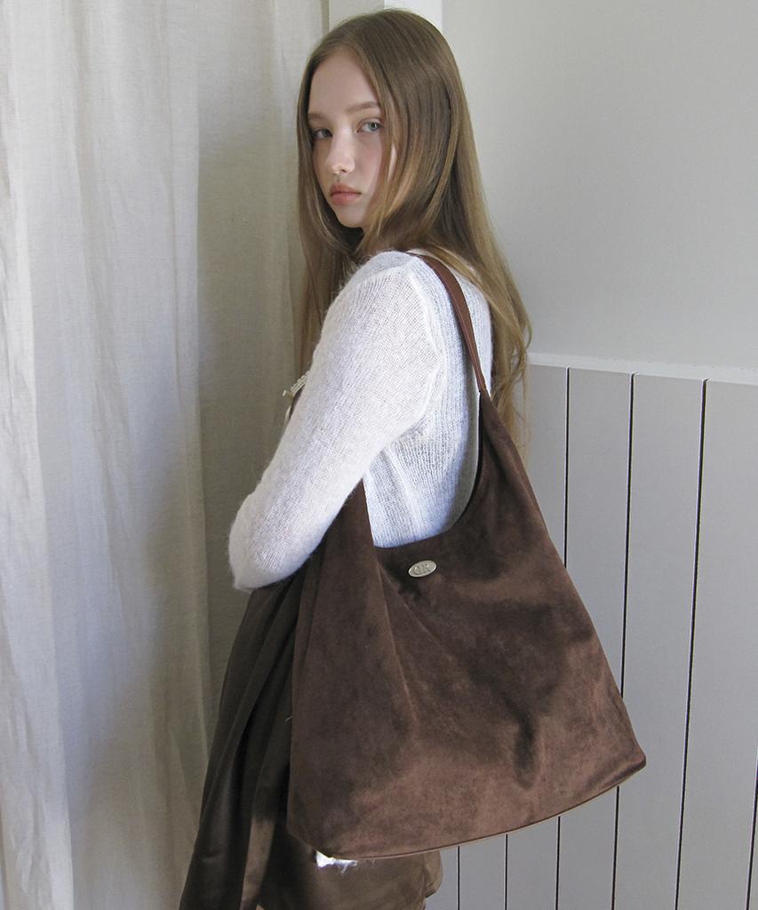 Dumaro Merci Suede Shoulder Bag / Coffee