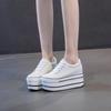NEW Fashion Canvas Shoes Breathable Women Super High Heel Sneakers Platform Shoes Women Autumn Women's Chunky Vulcanize Sneaker