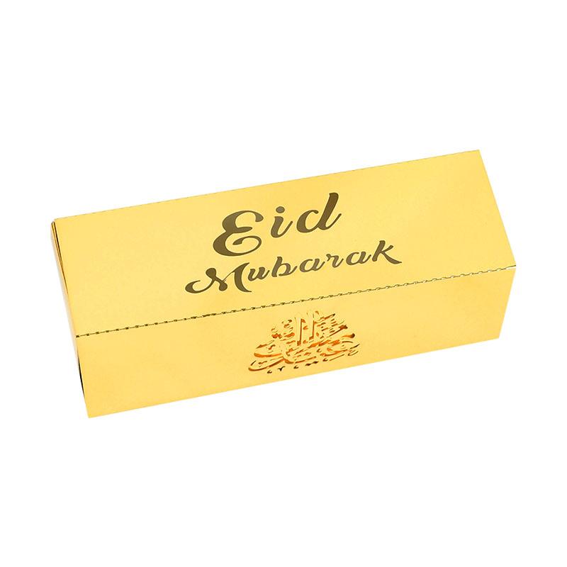 10pcs Eid Mubarak Chocolate Candy Box Ramadan Kareem Favor Gift Box DIY Islamic Muslim Festival Happy Al-Fitr Eid Party Supplies