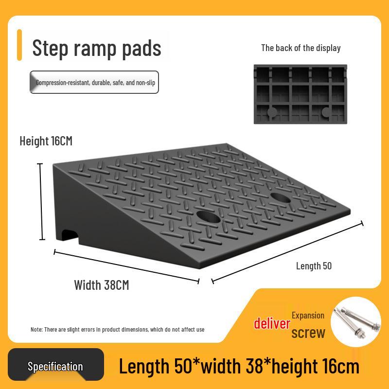 Tapis Rampe Anti-Glisse en Caoutchouc-Plastique pour Bordure de Ralentisseur de Vitesse pour Voitures