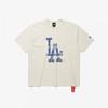 New Era Mlb La Dodgers Big Logo PigmenT T shirT Cream 15147557