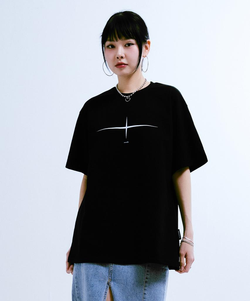 ELIMENO [2Set] El Minimal Shave Short Sleeve T-Shirt 2-Piece Set (Type A)