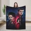 Damon Salvatore Blankets The Vampire Diaries Plush Funny Breathable Throw Blankets for Home Autumn/Winter