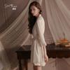 Sweet and Smooth Satin Underwear Pure Desire Sexy Plus Chest Pad Nightdress Robe Loungewear Set W