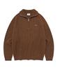 Authentic Wappen Half Zip Knit Brown