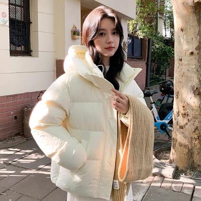 Korean Version Short Down Cotton Clothes Women's Winter New Loose Versatile Thermal Hooded Cotton-padded Jacket