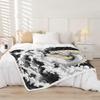 GUOYU Blanket Dragon Fleece Throw Blanket Japanese Ukiyoe Theme Sherpa Blanket Queen for Bed Sofa Couch Girls Japanese Style Plush Blanket