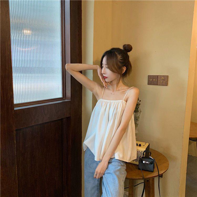 2026 Sommer Chic Koreanischer Stil Schulterfrei Spaghettiträger Ärmelloses Tanktop für Damen