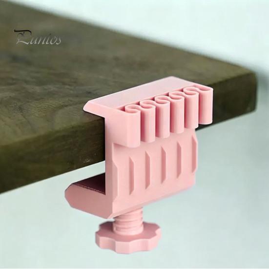 Lochloser Tischclip 3D-gedruckte Schreibtischklemme Kabel-Organizer, Kabelführung mit mehreren Schlitzen, Stabiles Drahtmanagement Schreibtischfreundlicher Halter, Anti-Rutsch