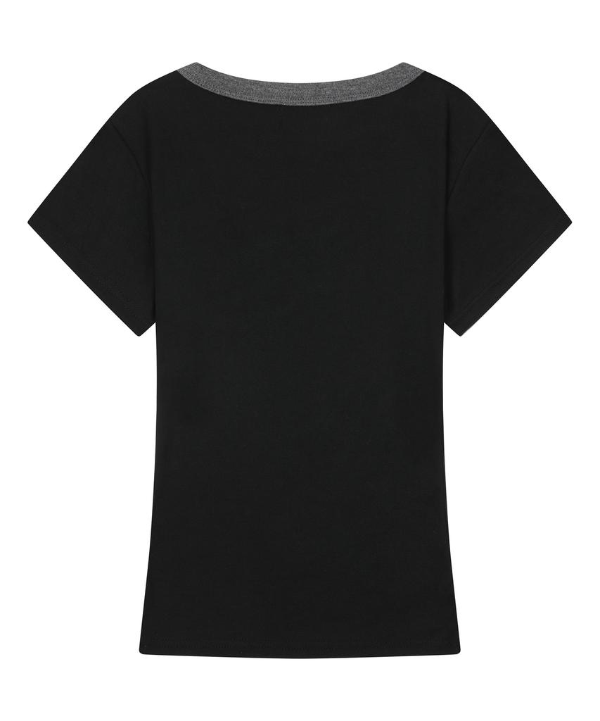 Mucent Ferring Midi Ringer Color Block Short Sleeve T-Shirt (7 Colors)