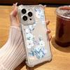 Floral Pattern Shockproof Clear Case For iPhone 16 Pro Max 16E 15 14 Pro 13 12 11 Slim Transparent Anti-Fall Soft Silicone Phone Cover