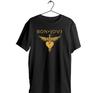 T-shirt Nera Logo Bon Jovi I Cotone Manica Corta I Regalo Glam Hard Rock Maglietta