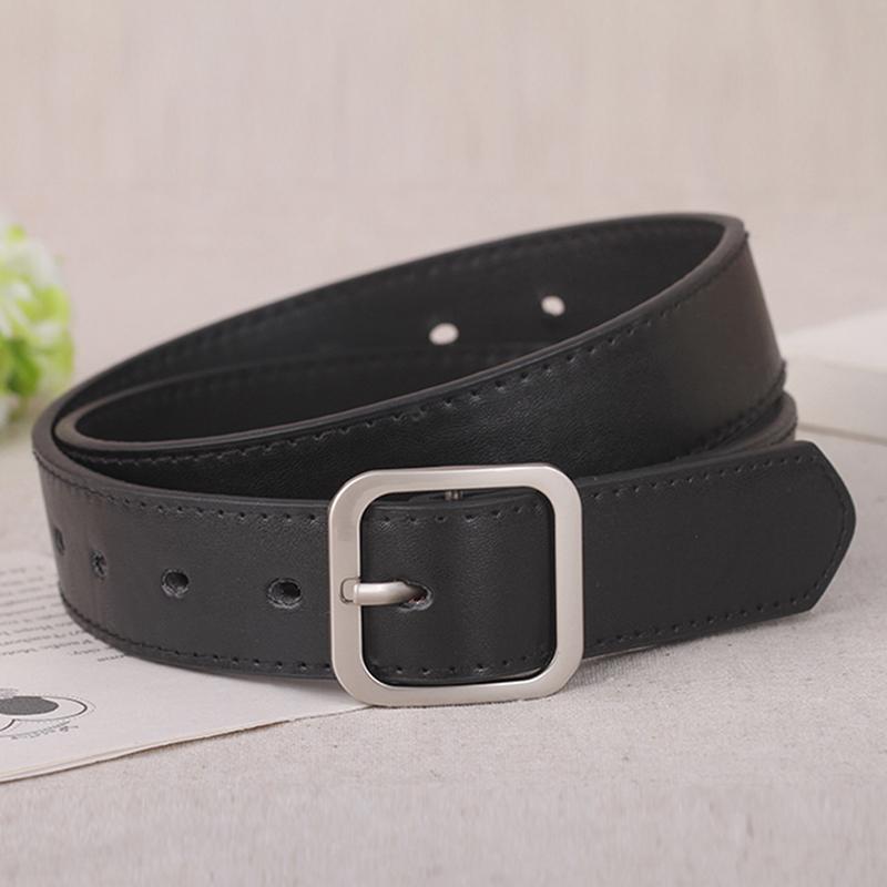 Pu Leather Belt For Women Square Pin Buckle Belts High Quality Ladies