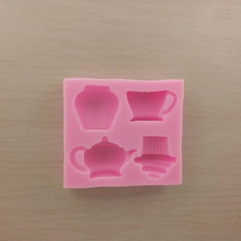 Moule à gâteau en silicone en forme de tasse DIY Décoration de gâteau fondant Outils de cuisson Décoration de gâteau