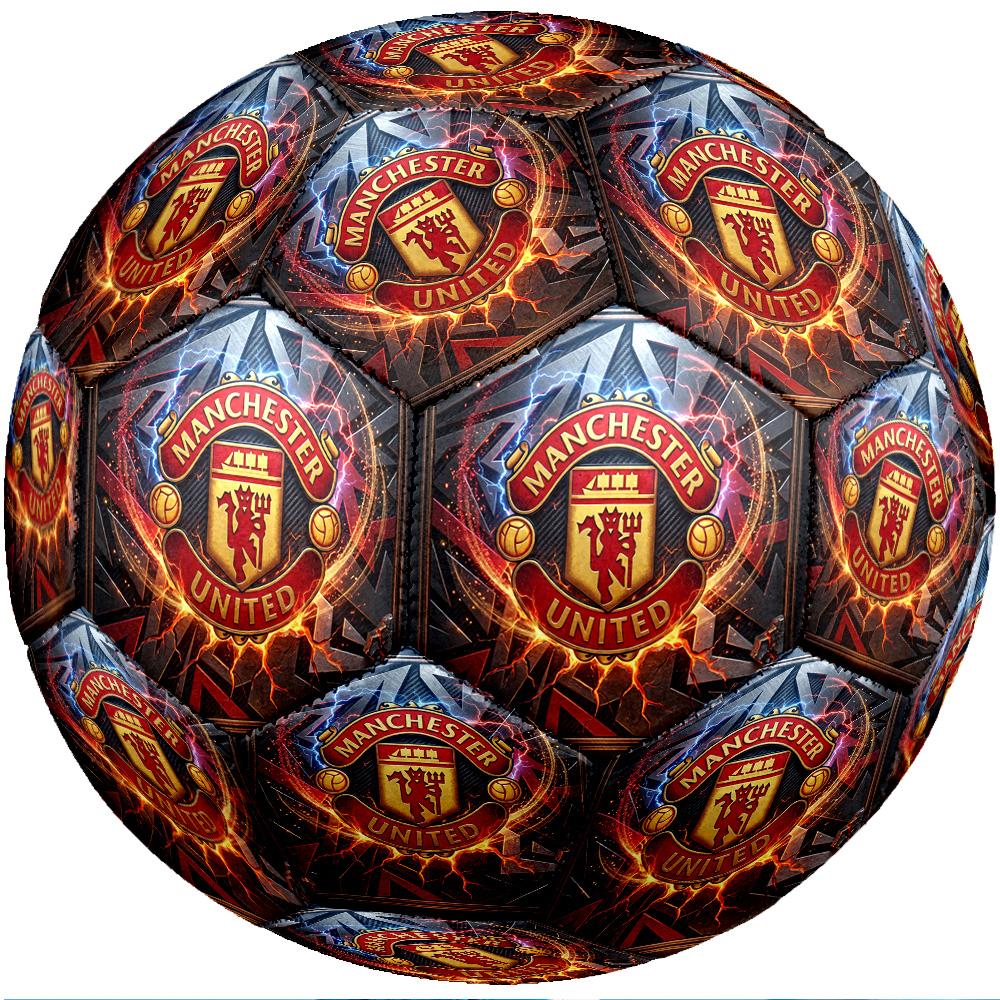 Manchester United Theme Soccer Ball Size 5 Soccer Ball Soft Touch Professional Training Football for Outdoor Sports