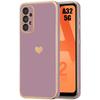 Protective Case - PROSHOP - for Samsung Galaxy A32 5G - Shockproof - Silicone - Golden Heart Pattern