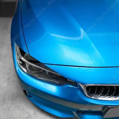 2pcs ABS Evil Headlight Eyebrows Eyelid Angle Eye For BMW 4 Series F32 F33 F36 F82 F83 M4 420d 420i 425d 430i 435i 2013-