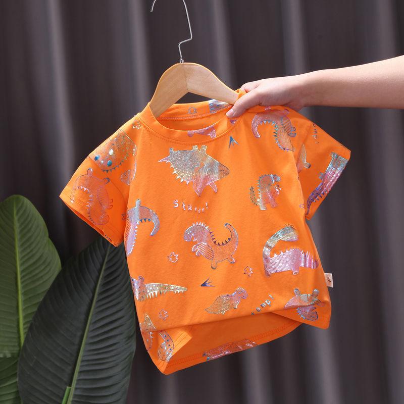 Haine de vară cu mânecă scurtă pentru băieți, tricou pentru bebeluși, design subțire, topuri pentru băieți și fete, pentru vară