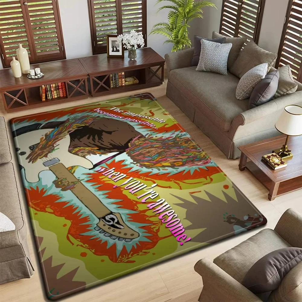 Band Logo Muziek Rock and Roll Patroon Tapijt voor Woonkamer Slaapkamer Antislip Zacht Vloerkleed Keuken Vloermat Entree Deurmat