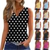 Women's Vest Fashion Casual Sleeveless Small V-neck Retro Printed T-shirt Outer Wear Vest Sexy