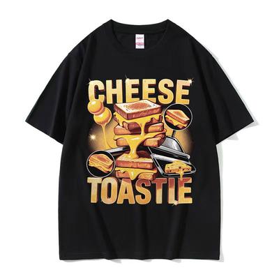 Funny Cheese Toastie Food Lover Gift Graphic T Shirts Men Women Harajuku High Quality Retro Tshirt 100 Cotton Oversized Tshirt
