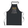Kitchen Apron - Jason - Black - Myth Legend Pattern - Thick Printed Cotton France