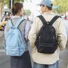 Denim Backpack Casual Style Unisex School Bag Fashionable Travel Rucksack