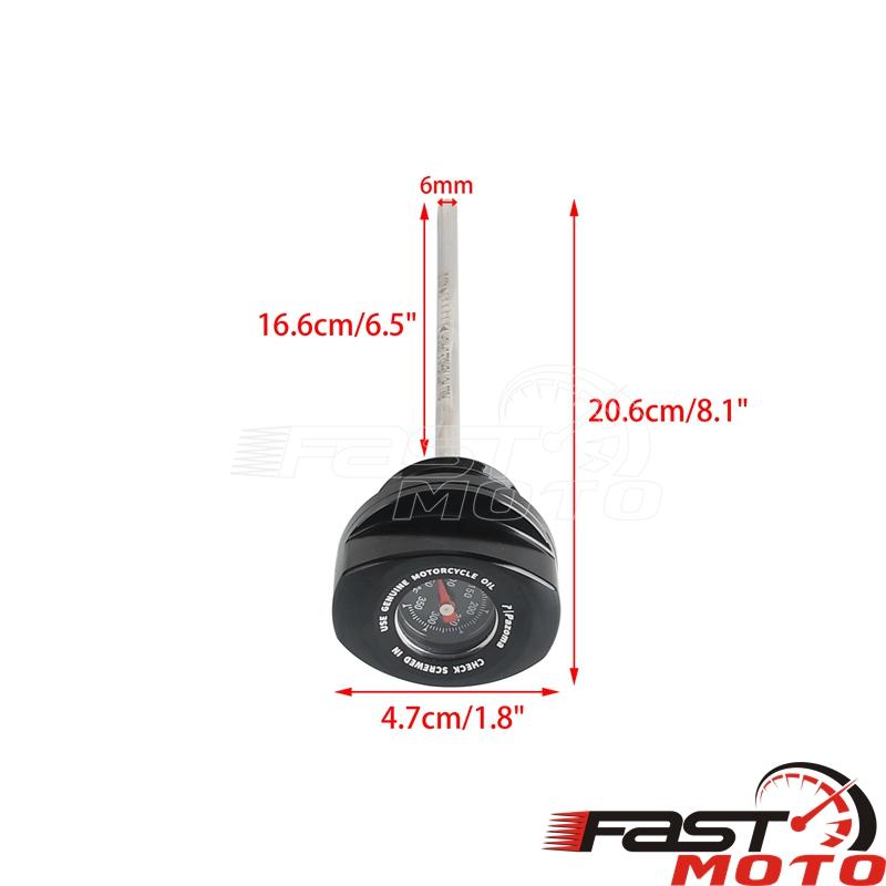 Motorcycle Oil Dipstick Gauge Temperature Gauges Oil Level Thermometer For Harley Touring Street Road Glide 2023 2024 FLTRXSTSE