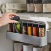 Self-adhesive Under Desk Drawer Hidden Seasoning Bottle Organizer Rack Kitchen Supplies Storage Spice Bottle Storage Rack
