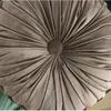 1psc Soft Velvet Round Pillow Cushion High Quality Solid Color Pumpkin Shape Sofa Pillows Home Decor Floor Pouf Seat Cushions