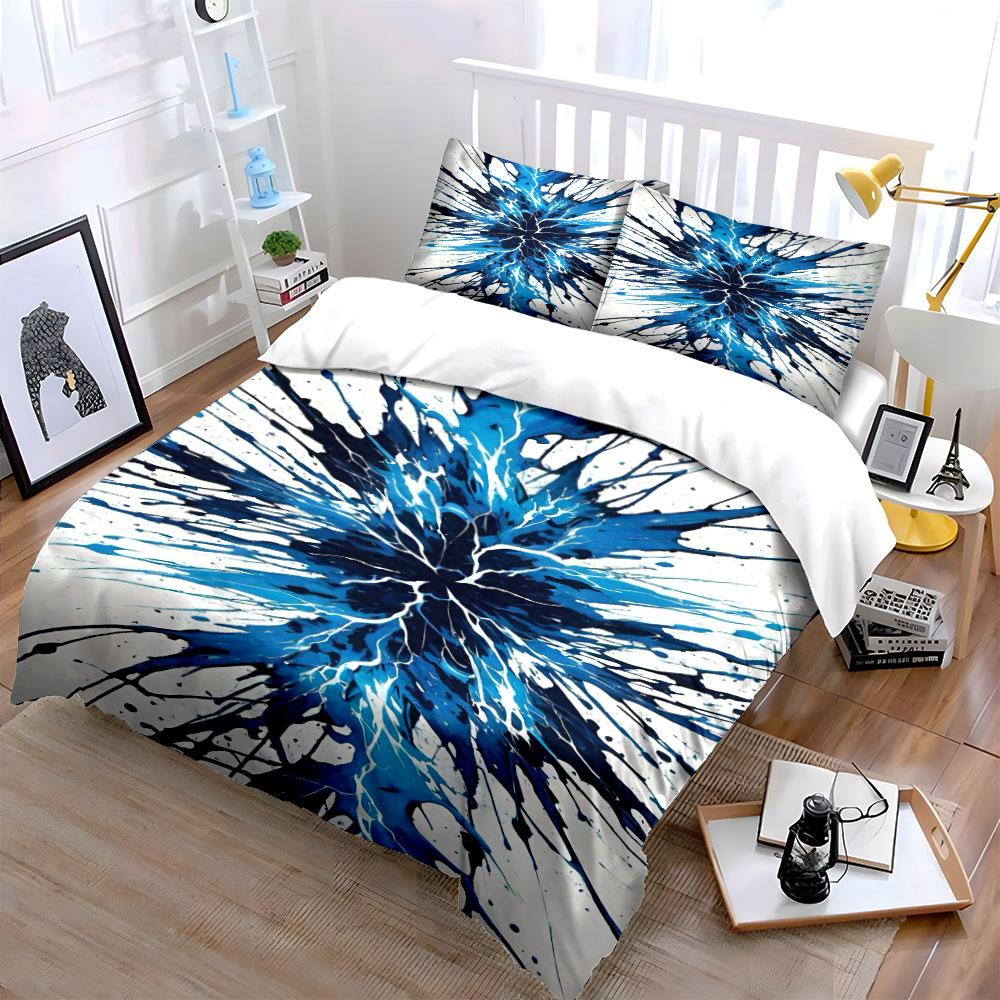 Abstract Blue Splash Pattern. Bedding Sets Duvet Cover Sets Duvet Covers Pillowcases(1*Duvet Cover 2*Pillowcases Without Duvet Insert)