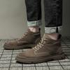 2024 New Designer Winter Shoes Men High Top Boots Men Leather Shoes Fashion Motorcycle Shoes Men Ankle Chelsea Boots Men Shoe