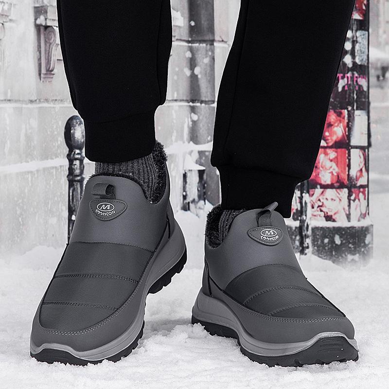 Winter Snow Boots Men Casual Slip On Ankle Boots Warm Fur Comfortable Sneakers Non-slip Botas Men Shoes Zapatos Hombre 2024