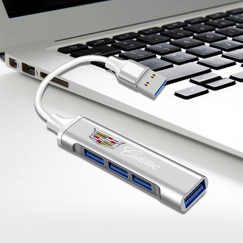 USB 3.0 HUB 4 In 1 Type C Adapter for Cadillac CT5 STS XLR CT4 GT4 SLS SLR XT6 Escalade XT4 XT5 SRX XTS ELR BLS Accessories