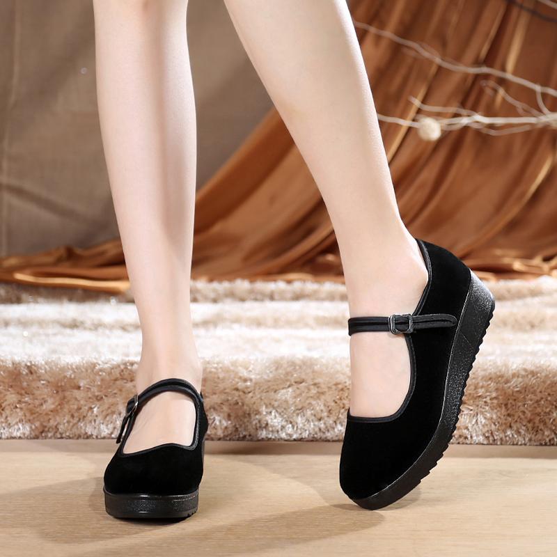 Women Fashion Round Toe Comfortable Spring Height Increased Dance Shoes Lady Casual Classic Summer Hotel Shoes A3127