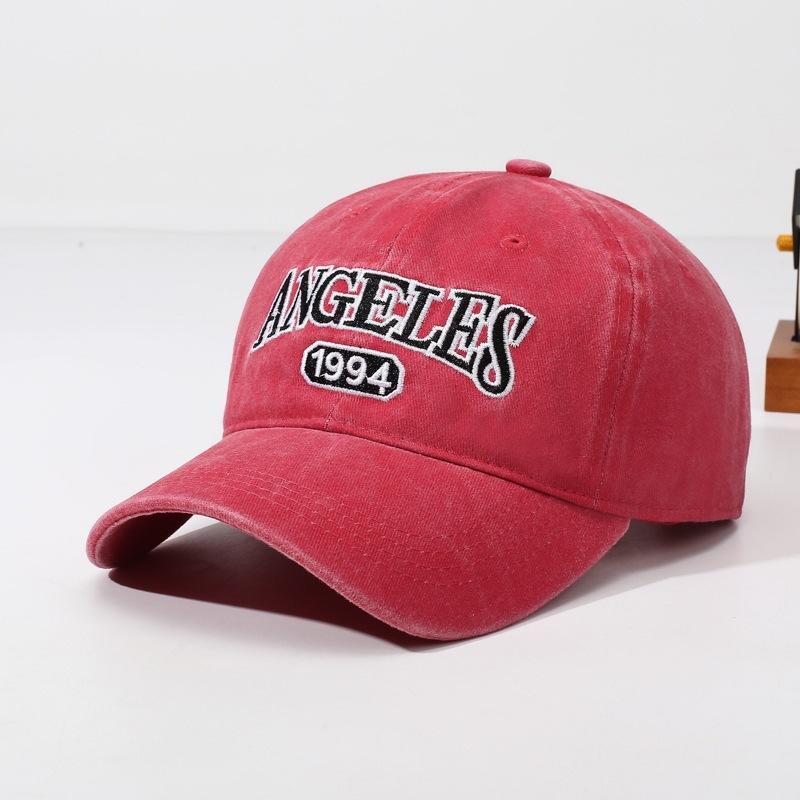 American washed sunshade cap retro new letter small baseball cap women's versatile spring face casual men
