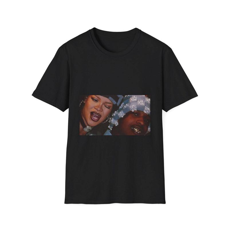 Asap Rocky Rihanna Unisex T-Shirt, Vintage T-Shirt, Retro T-Shirt, Rap Merch, Hip Hop A