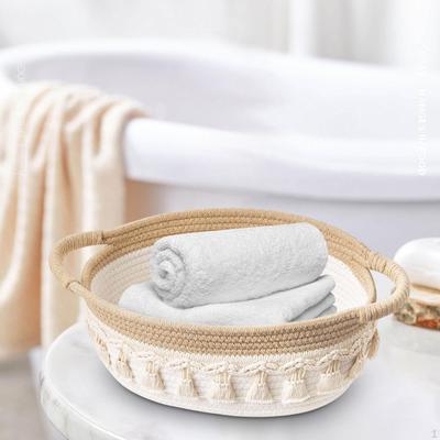 Cotton Rope Woven Basket for Organizing Container Cat Dog Toy Bin Storage Closet Organizer