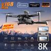 Nový vylepšený V168 Pro Max GPS LCD obrazovka Ccontrol 8K HD duální kamery Dálkové ovládání WIFI FPV Přenosný dron s vyhýbáním se překážkám