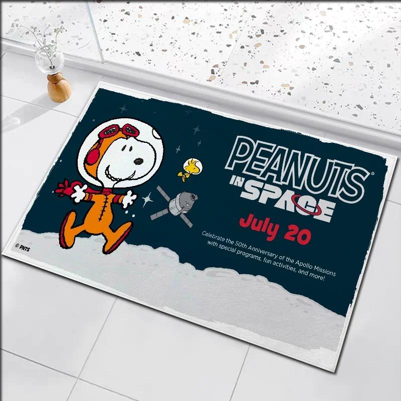 Disney Snoopy rohožka do dveří roztomilá kreslená postavička dětského pokoje domácí dekorace protiskluzový pratelný koberec ložnice koupelna kuchyňský koberec