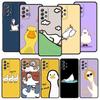 Coque de téléphone pour Samsung A15 A13 A51 A71 A41 A31 A21S A03S A05 A35 A32 A55 A23 A25 A33 A53 A73 5G Housse souple Canard dessin animé mignon