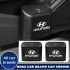 1Pcs Car Vehicle Case Storage Box Black ABS Square Pressing Trash Can For Hyundai I30 Tucson Veloster Kona I10 I35 Elantra Santa Fe