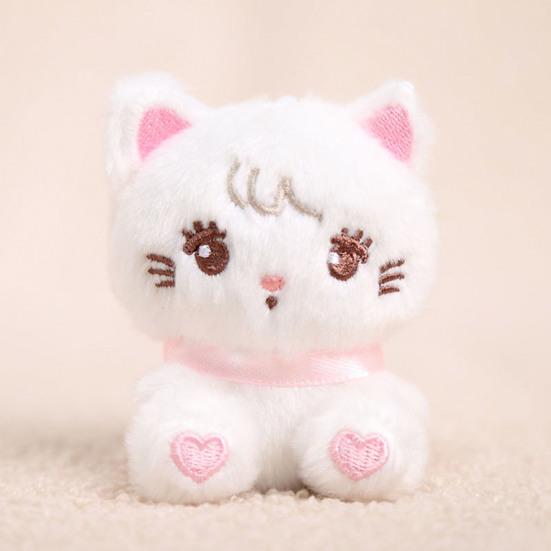 Plush Animal Keychain Stuffed Cartoon Dog Cat Rabbit Bear Doll Key Ring Pendant Bag Charm Backpack Hanging