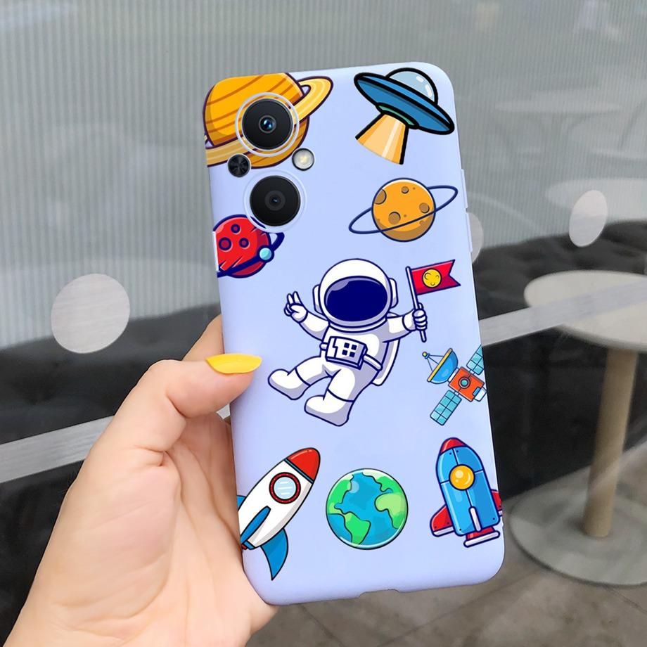 For Reno8 Lite Reno8 Z Case Domineering Dragon Cute Astronaut Soft Silicone Back Cover For Oppo Reno 8 Lite 8z CPH2343 Fundas